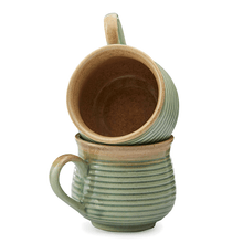 Load image into Gallery viewer, Vegan Grooved Tea Cups - Set of Four