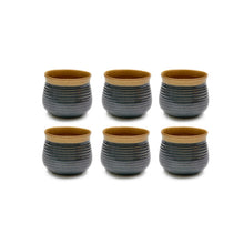 Load image into Gallery viewer, Vegan Grooved Tea Tumblers - Set of Six