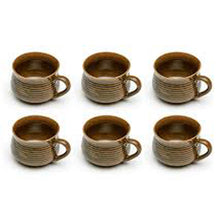 Load image into Gallery viewer, Vegan Grooved Tea Cups - Set of Six