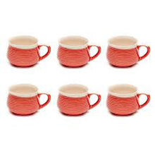 Load image into Gallery viewer, Vegan Grooved Tea Cups - Set of Six