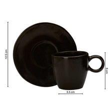 Load image into Gallery viewer, Vegan Espresso Coffee Cups - Set Of Four with Saucer
