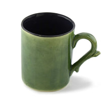 Load image into Gallery viewer, Vegan Set of Two Military Black Green Coffee Mugs 350ml