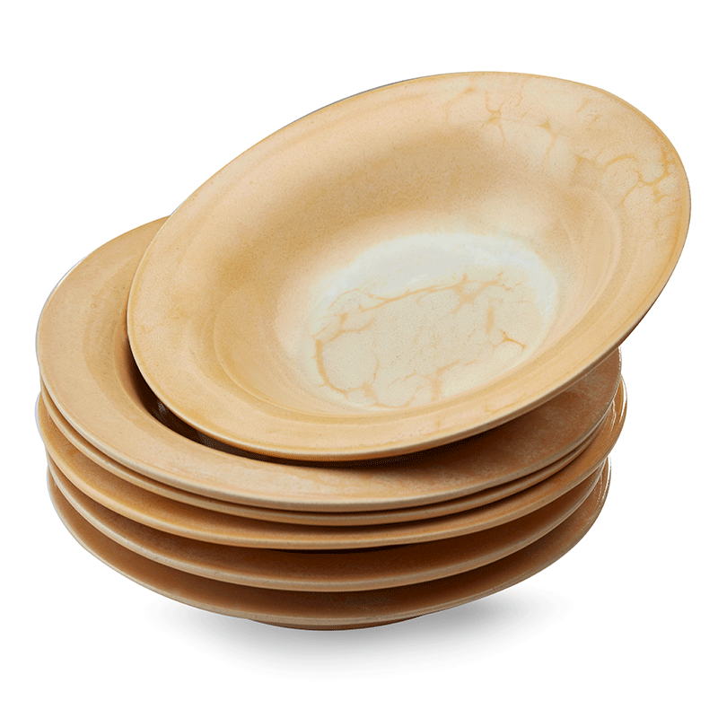 Vegan Round Pasta Bowls - Set of Six