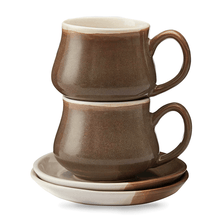 Load image into Gallery viewer, Vegan Traditional Matka Style Tea Cups &amp; Saucers Premium - Set Of Two
