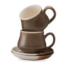 Load image into Gallery viewer, Vegan Traditional Matka Style Tea Cups &amp; Saucers Premium - Set Of Two
