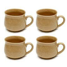 Load image into Gallery viewer, Vegan Grooved Tea Cups - Set of Four

