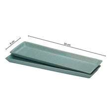 Load image into Gallery viewer, Vegan Sleek Rectangular Tray/ Platter - Set of Two
