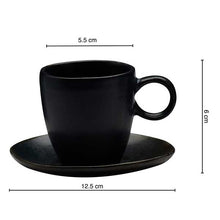 Load image into Gallery viewer, Vegan Espresso Coffee Cups - Set Of Four with Saucer
