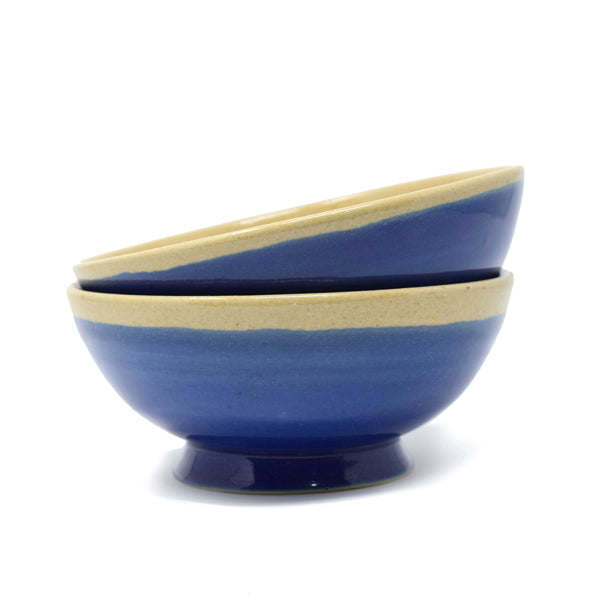 Vegan Bowls - 7inch Diameter(Beige and Dazzling Blue)