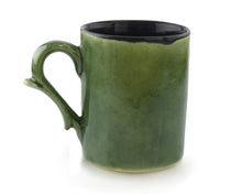 Load image into Gallery viewer, Vegan Set of Two  Military Black Green Coffee Mugs 350ml
