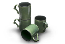 Load image into Gallery viewer, Vegan Set/Pack of Coffee Mugs (350 ml)   -   (4, Military Green)
