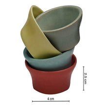 Load image into Gallery viewer, Vegan Flared Dip Bowls/ Sauce Boats/Sauce Dips-Pack of Six- 40 Ml

