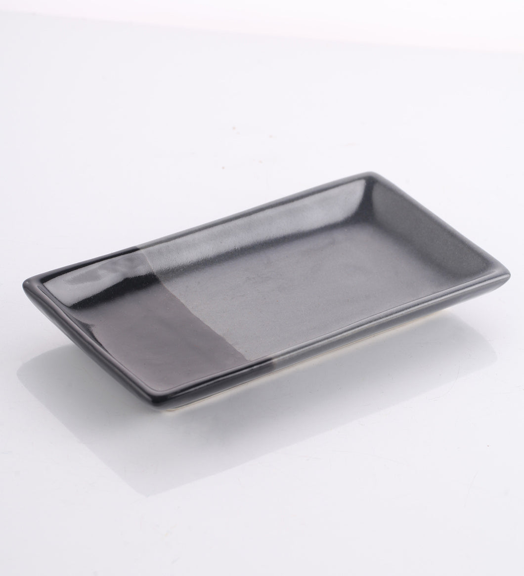 Vegan Ceramic Rectangular Serving Tray Multi Colored