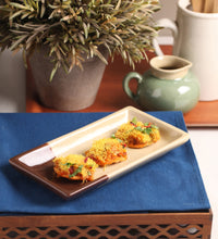 Load image into Gallery viewer, Vegan Ceramic Rectangular Serving Tray Multi Colored
